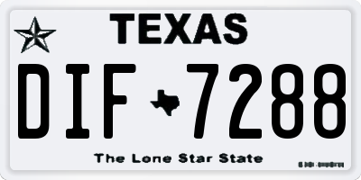 TX license plate DIF7288