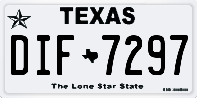 TX license plate DIF7297