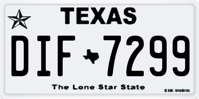 TX license plate DIF7299
