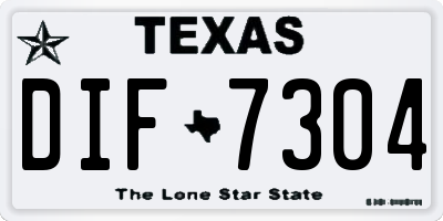 TX license plate DIF7304