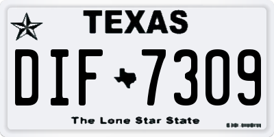 TX license plate DIF7309