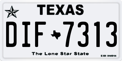 TX license plate DIF7313