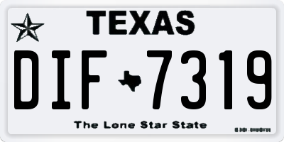 TX license plate DIF7319