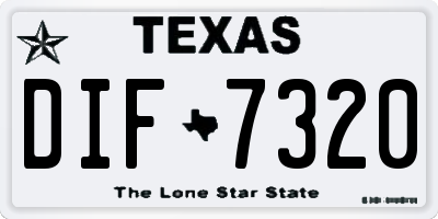 TX license plate DIF7320