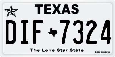TX license plate DIF7324