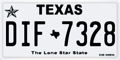 TX license plate DIF7328