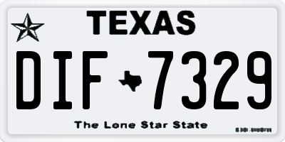 TX license plate DIF7329