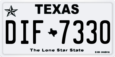 TX license plate DIF7330