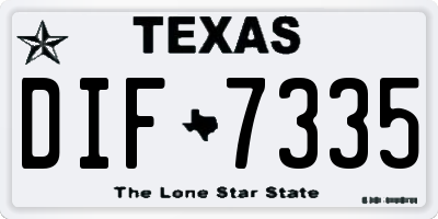 TX license plate DIF7335