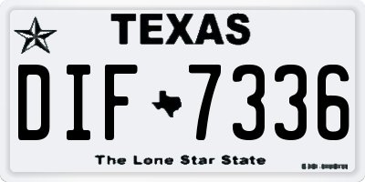 TX license plate DIF7336