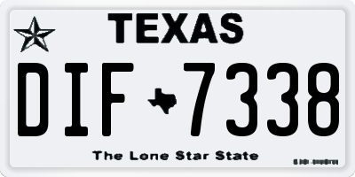 TX license plate DIF7338
