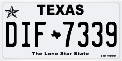 TX license plate DIF7339