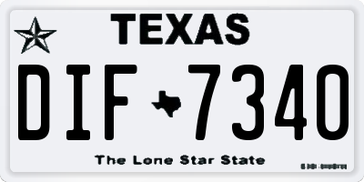 TX license plate DIF7340
