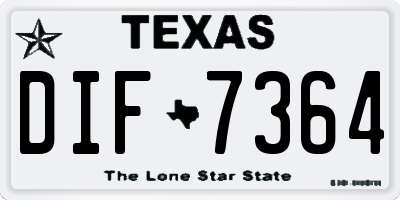 TX license plate DIF7364