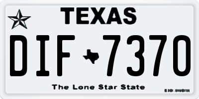 TX license plate DIF7370