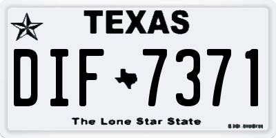 TX license plate DIF7371