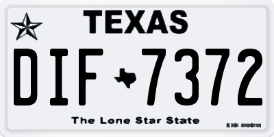TX license plate DIF7372