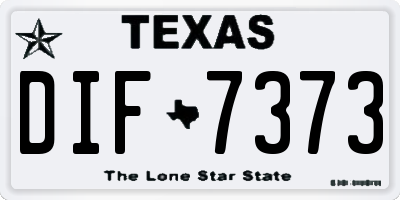 TX license plate DIF7373
