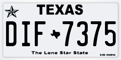 TX license plate DIF7375