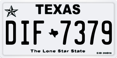TX license plate DIF7379