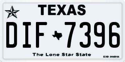 TX license plate DIF7396