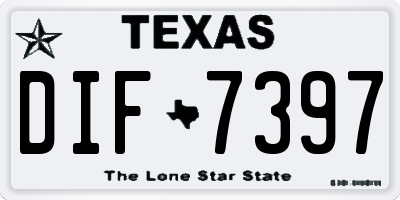 TX license plate DIF7397