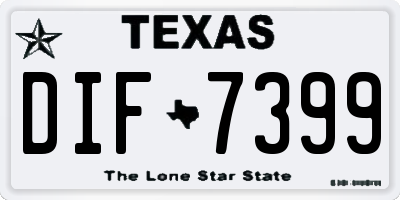 TX license plate DIF7399