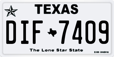 TX license plate DIF7409
