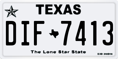 TX license plate DIF7413