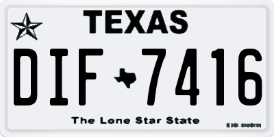 TX license plate DIF7416