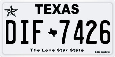 TX license plate DIF7426