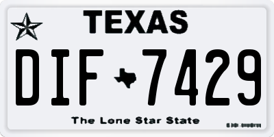 TX license plate DIF7429