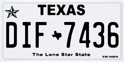 TX license plate DIF7436