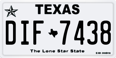 TX license plate DIF7438
