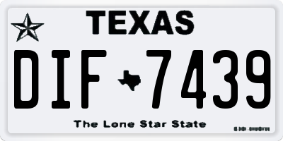 TX license plate DIF7439
