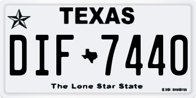 TX license plate DIF7440