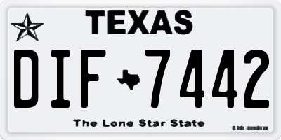 TX license plate DIF7442
