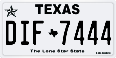 TX license plate DIF7444