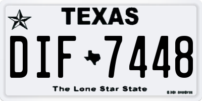 TX license plate DIF7448
