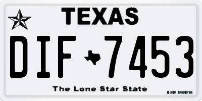 TX license plate DIF7453