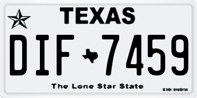 TX license plate DIF7459