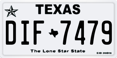 TX license plate DIF7479