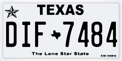TX license plate DIF7484