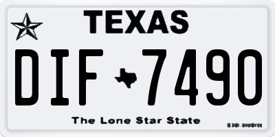 TX license plate DIF7490