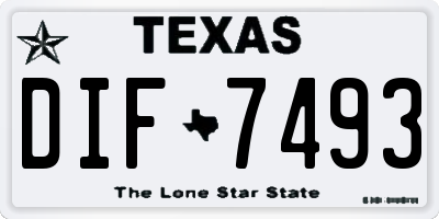 TX license plate DIF7493