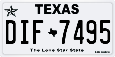 TX license plate DIF7495