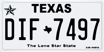 TX license plate DIF7497