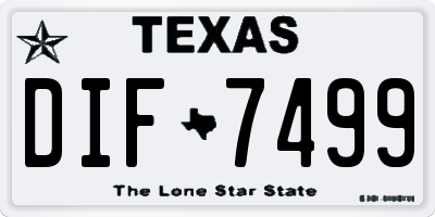 TX license plate DIF7499