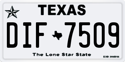 TX license plate DIF7509