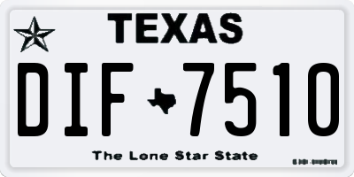 TX license plate DIF7510